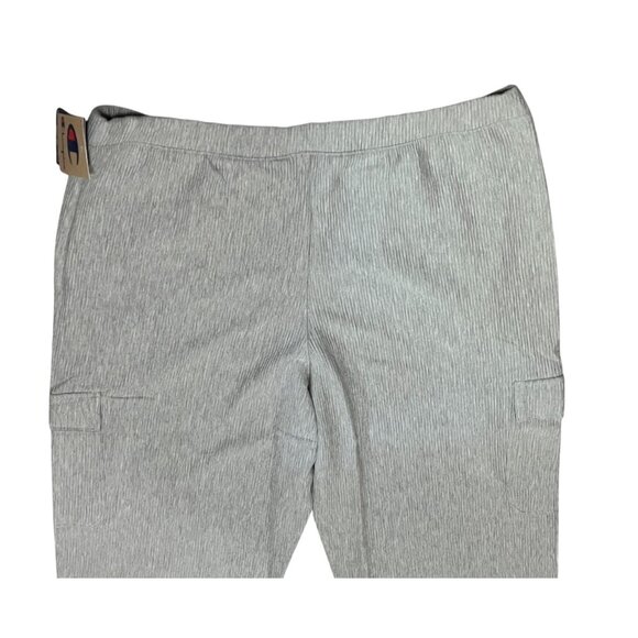 Champion Ribbed Drawstring Casual Cargo Jogger Sweatpants Sz 2XL Grey Mens - Picture 9 of 10